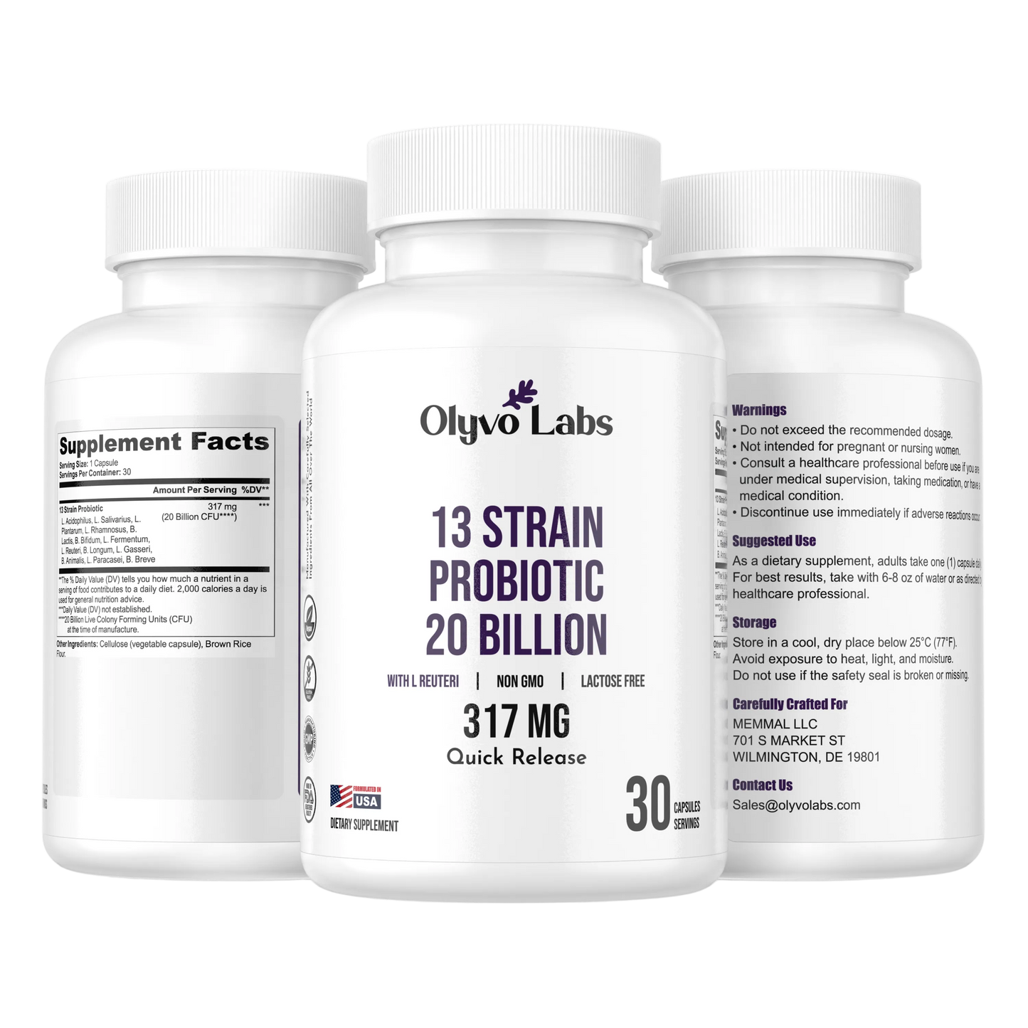 13 STRAIN PROBIOTIC 20 BILLION WITH L. REUTERI- 30 SERVINGS