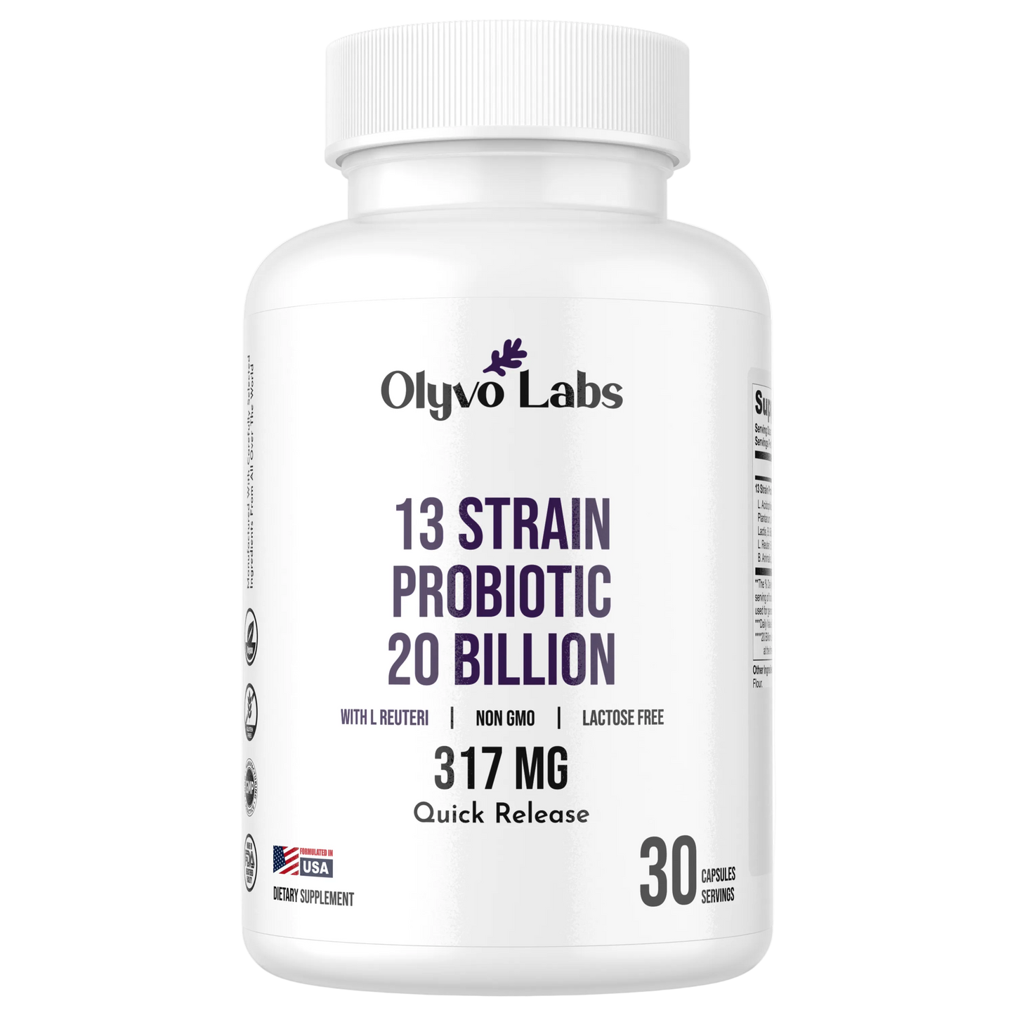 13 STRAIN PROBIOTIC 20 BILLION WITH L. REUTERI- 30 SERVINGS